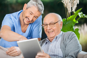 patient and caregiver
